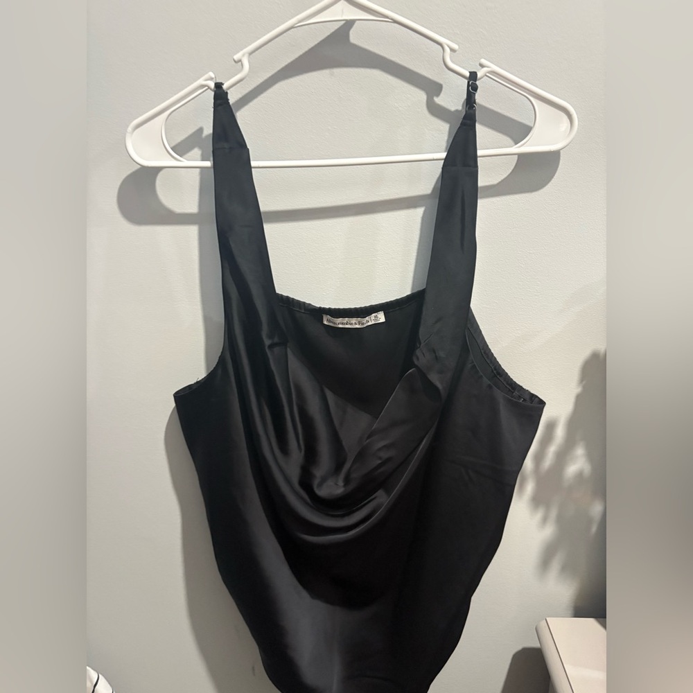 Abercrombie & Fitch Black Satin Top - Picture 2 of 4